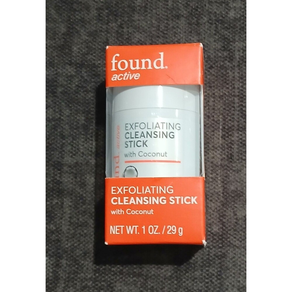 Found Active Exfoliating Cleansing Stick Natural Coconut Face & Body. 1 Oz